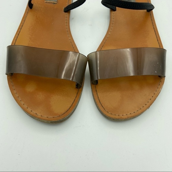 Steve Madden Dasha Sandals Slip On Elastic Strap Lucite Upper Sz 7.5M - Picture 2 of 10